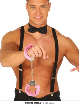 Handboeien plusche, neon-pink-0