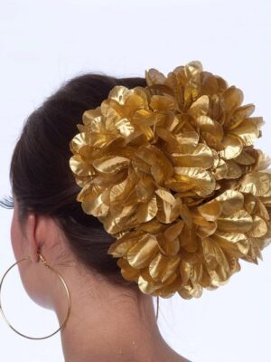 Haarclip bloem, goud-0