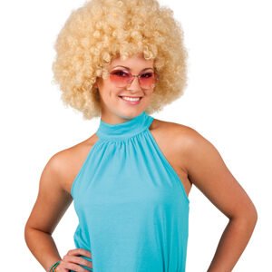 Afro pruik blond-0