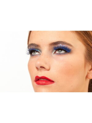 Lametta wimpers, blauw-0