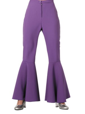 Disco broek, beetje bi-stretch paars-0
