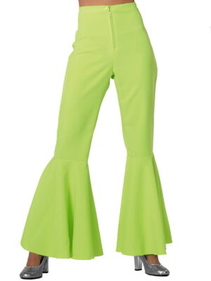 Disco broek, beetje bi-stretch neon groen-0