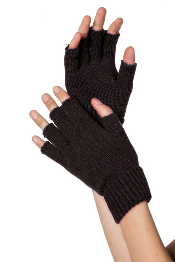 Vingerloze handschoenen zwart-0