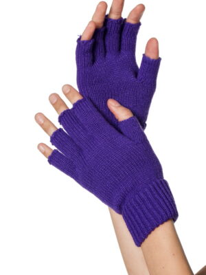 Vingerloze handschoenen paars-0