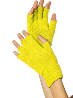 Vingerloze handschoenen neon-geel-0