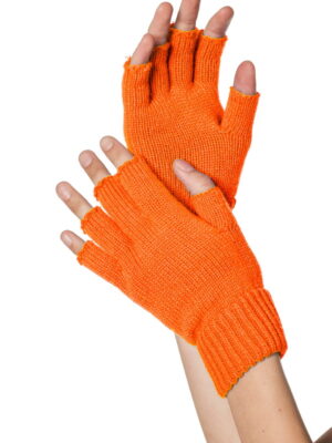 Vingerloze handschoenen neon-oranje-0
