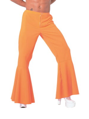 Disco broek neon-oranje, beetje bi-stretch-0