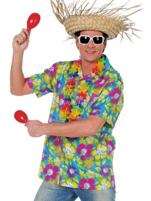Hawaiiblouse blauw-0