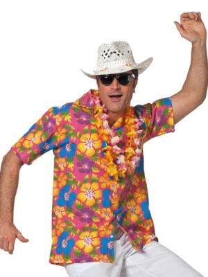 Hawaiiblouse rood/pink-0