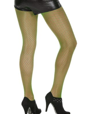 Netpanty kleine mazen neon groen-0
