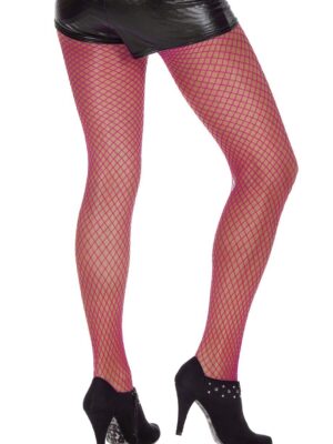 Netpanty kleine mazen pink/roze-0