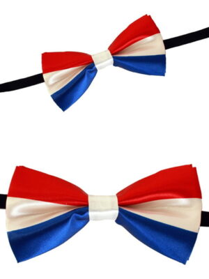 Vlinderstrik rood/wit/blauw-0