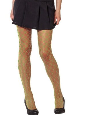 Netpanty grof fluor groen-0