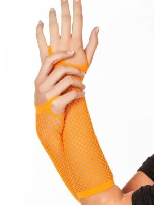 Nethandschoenen fluor oranje-0