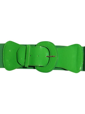Stretchriem met grote gesp, neon groen-0