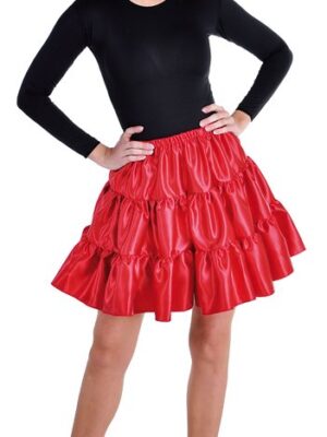 Volangen rok rood, kort-0
