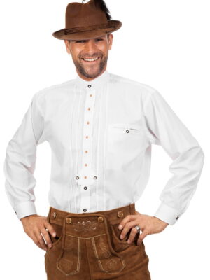 Originele Tiroler blouse wit, heren-0