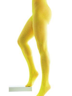 Netpanty neon geel, kind-0