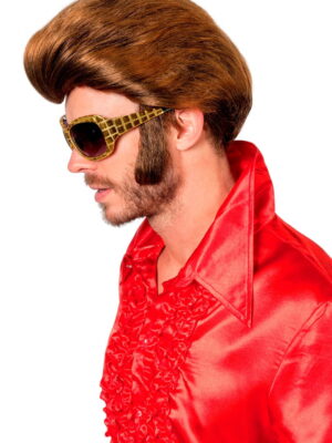 Disco - Elvis pruik bruin-0