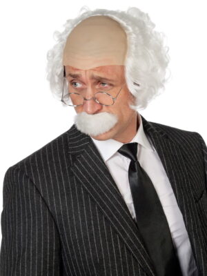 Einstein pruik met snor-0