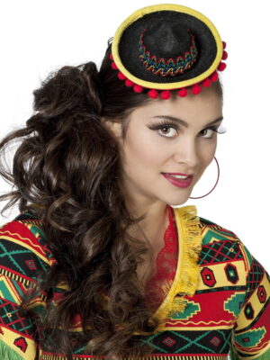 Mini sombrero zwart-0