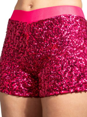 Hotpants pailletten, fuchsia-0