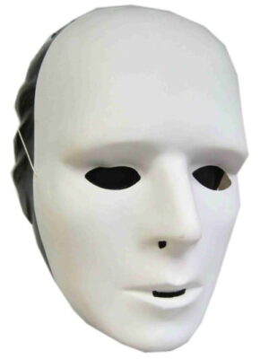 Grimeermasker wit plastick-0
