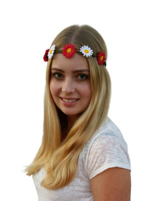 Haarband rood/wit-0
