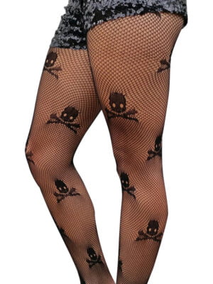 Piraten panty, doodshoofd-0