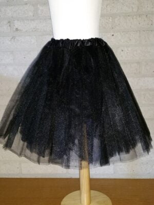 Tule rokje zwart, (peticoat) volwassen-0