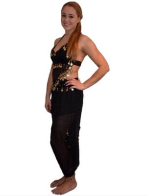 Oosterse set broek/top zwart-0