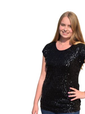 +Size topje, zwart -0
