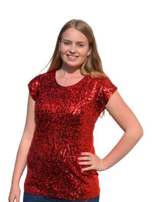 +Size topje, rood-0