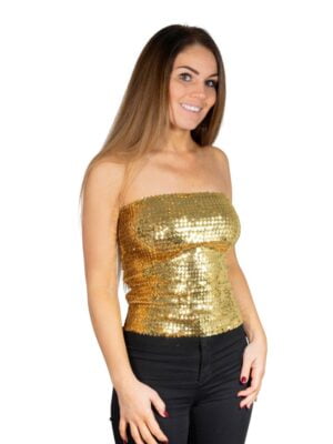 Pailletten rokje/topje, goud-0