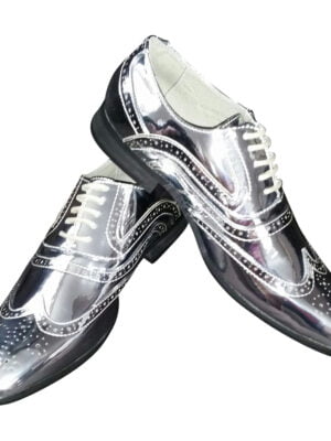 Disco schoen, glimmend zilver-0