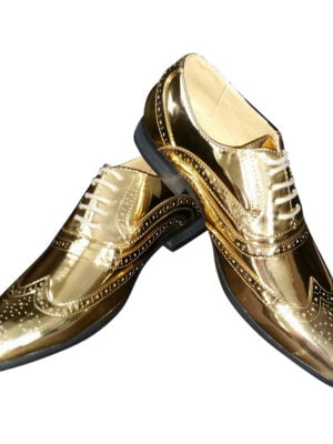 Disco schoen, glimmend goud-0