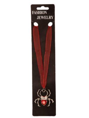 Ketting spin met rood lint-0