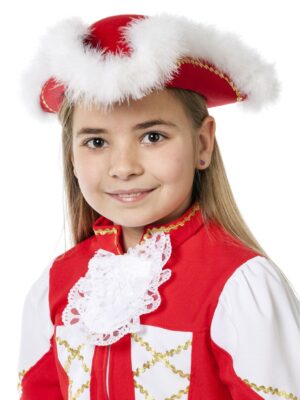 Dansmarietje hoed, rood/goud kind-0