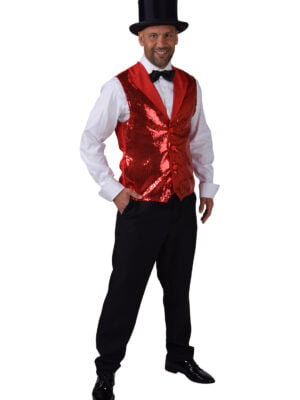 Gillet de luxe in rood, zilver of goud*-0