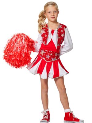 Cheerleader lux met pailletten rood-0