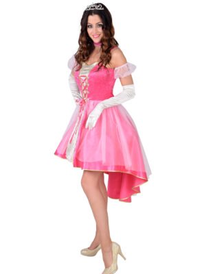 Sexy prinses roze, jurk-0