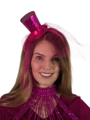 Toppers mini hoge hoedje pink met vale-0