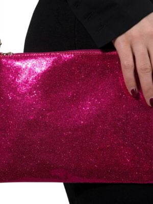 Glitter schoudertasje, pink - fuchsia-0