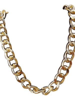 Lange vette schakel (pooier) ketting, goud -0