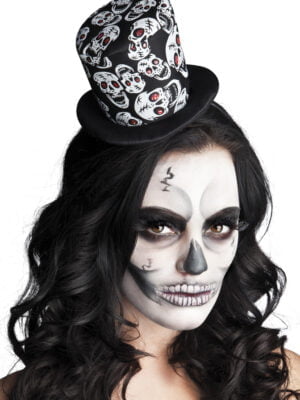 Tiara skull glance, mini hoge hoedje-0