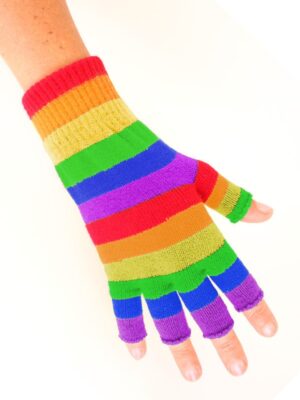 Vingerloze handschoenen regenboog-0