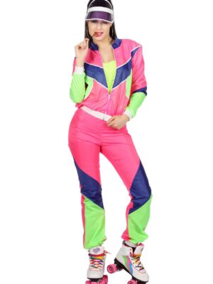 Trainingspak 80's dames, pink-0