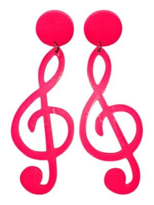 Oorbellen muzieknoot in 3 kleuren-0