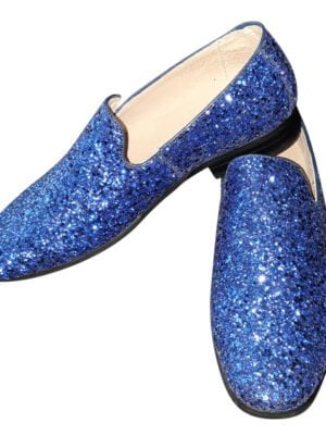 Disco schoen, glitter kobalt blauw (inschieter)-0