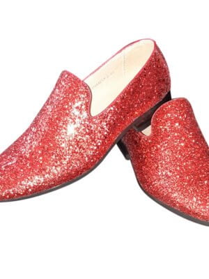Disco schoen, glitter rood (inschieter)-0